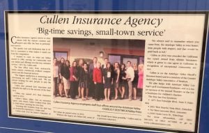 Cullen insurance in the news